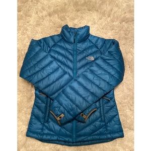 Blue puffy North Face Jacket